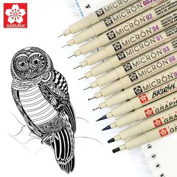 1 шт. шприц-ручка SAKURA, водонепроницаемая ручка с крючком, ручная роспись, комический рисунок, набор для рисования простым штрихом