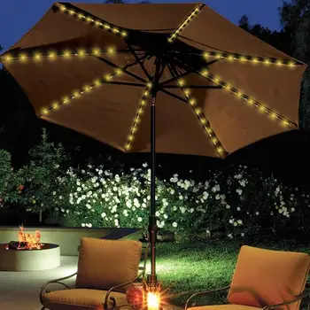 104 светодиодных садовых зонтика, уличный водонепроницаемый светильник IP67 AA, батарея / Лампа на солнечной энергии, гирлянда для сада, патио, Сказочный декоративный