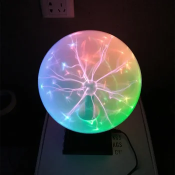 34568-дюймовая USB-волшебная лампа, электростатическая шаровая лампа, хрустальный волшебный шар, волшебный ионный шар, свечение молнии, голосовое управление, Подарок