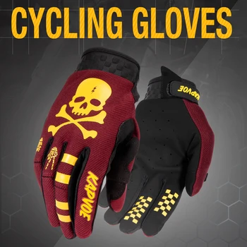KAPVOE Гоночные перчатки с сенсорным экраном на весь палец, Велосипедные перчатки для мотокросса, MTB, Горный мотоцикл, Велосипедные Мужские Велосипедные Спортивные перчатки, Новинка