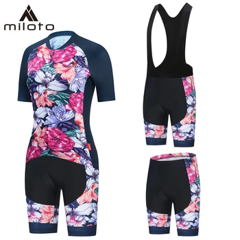 Miloto, женские комплекты из джерси для триатлона, Майо, Ropa Ciclismo, Велосипедная одежда, Спортивная одежда для шоссейных горных велосипедов.