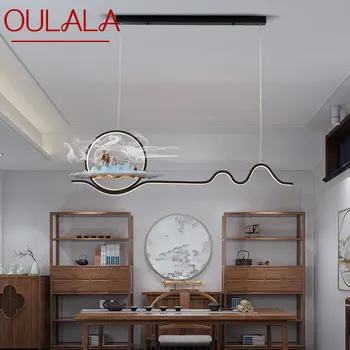 OULALA Креативный Подвесной Светильник В Китайском Стиле LED 3 Цвета Современная Потолочная Люстра Для Домашнего Декора Столовой Кабинета