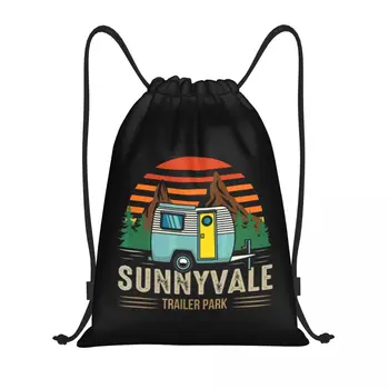 Vintage Rv Boys Sunnyvale Trailer Park National Pa Сумки на шнурках, спортивная сумка, легкий вес