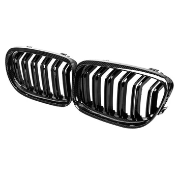 Автомобильная глянцевая черная двойная решетка радиатора из углеродного волокна для BMW E90 E91 LCI 3 серии 2009-2011