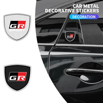 Автомобильные наклейки с эмблемами, Боковой щит, Наклейки с логотипом для Toyota GR Sport Gazoo Racing RAV4 C-HR Avensis Prado Auto Styling