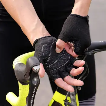 Аксессуары для велосипедов, противоскользящее велосипедное снаряжение на половину пальца, Спортивные перчатки, Велосипедные перчатки, Велосипедные перчатки без пальцев
