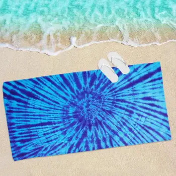 Быстросохнущее пляжное полотенце в полоску, Быстросохнущее пляжное полотенце из полиэстера для кемпинга, которое удобно носить с собой на пляже