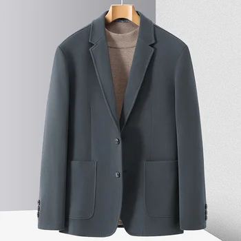 Весенне-осенний новый мужской повседневный универсальный костюм, деловое простое модное пальто