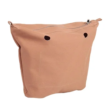 Водонепроницаемая вставка из цельного холста, Внутренняя подкладка, Вставной карман на молнии для Obag O Bag, сумка для сумок Deep Khaki Mini
