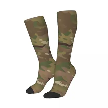 Военные камуфляжные армейские носки Kawaii, спортивные носки с мультяшным рисунком для взрослых и детей