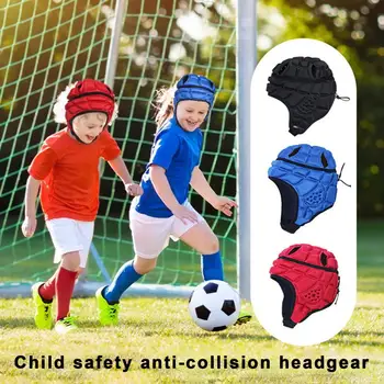 Головной убор шлема для регби с регулируемым ремешком, сверхлегкий ударопрочный Футбольный Лыжный мягкий защитный шлем для детей и молодежи