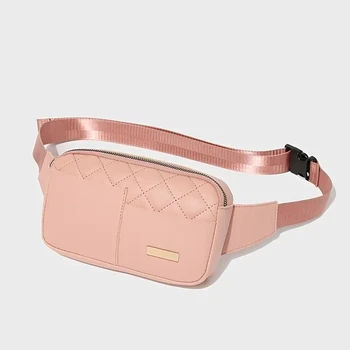 Деловая женская нагрудная сумка Многофункциональная сумка для хранения с вышивкой Lingge Маленькая квадратная сумка на одно плечо через плечо Поясная сумка