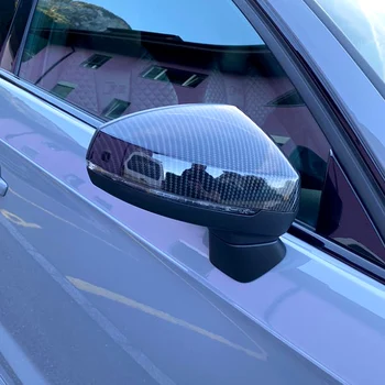 Для Audi A3 S3 8V RS3 2013 2014 2015 2016 2018 2017 2019 Чехол для зеркала заднего вида с рисунком из углеродного волокна, черный чехол