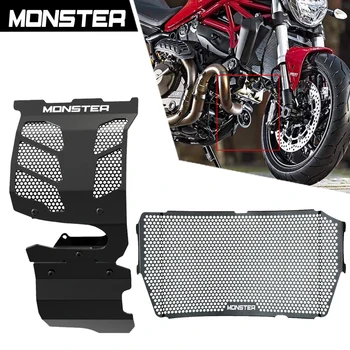 Для Ducati Monster 821 Stealth Stripe Dark 2013-2020 Защита Радиатора Мотоцикла, Защитная Крышка Решетки Радиатора, Защита корпуса двигателя