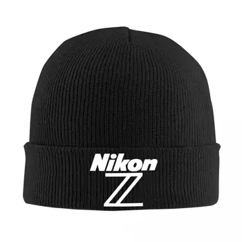 Зимняя теплая шапочка-манжета с логотипом Nikon Z для унисекс, вязаная шапка с черепом, кепка Beanies Skullies