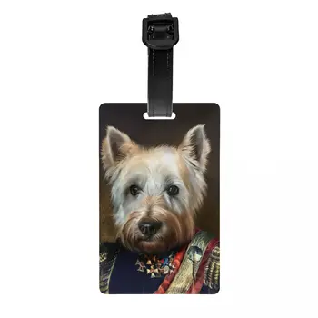 Изготовленная на Заказ Багажная Бирка West Highland Dog Terrier С Именной Карточкой Funny Westie Privacy Cover ID Label для Дорожной Сумки Чемодана