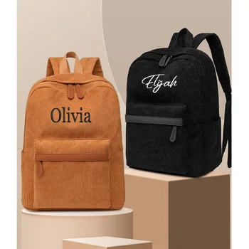 Индивидуальный рюкзак для мужчин и женщин, простой и модный однотонный рюкзак, повседневный студенческий холщовый рюкзак