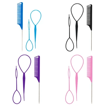 Инструменты для волос Hair Tail Набор инструментов для волос с французской косичкой, петлевая расческа для волос