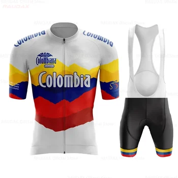 Колумбия Мужская Велосипедная Майка MTB Дорожный велосипед Велосипедная Одежда Джерси с коротким рукавом Высококачественный Велосипедный комплект для велоспорта Ciclismo