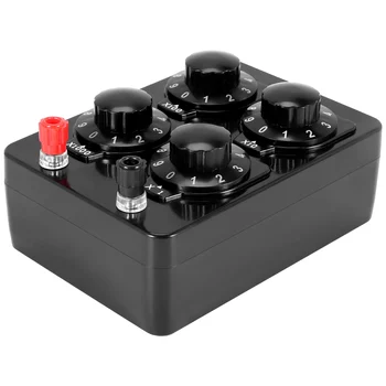 Коробка с простым сопротивлением 0-9999 Ом, Прецизионный Переменный Декадный резистор, Обучающий инструмент