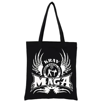 Крав-Мага, Тренировочная холщовая сумка для покупок в ближнем бою, женская сумка, сумки-тоут, Эстетичные повседневные сумки для покупок, Забавные сумки