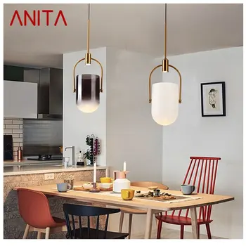 Креативный подвесной светильник ANITA Nordic Современные простые светодиодные лампы для домашней столовой