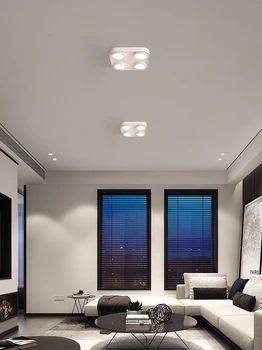Минималистичная гостиная без основной лампы, освещение в скандинавском стиле, ультратонкие потолочные прожекторы для кабинета, спальни, бытовые встроенные