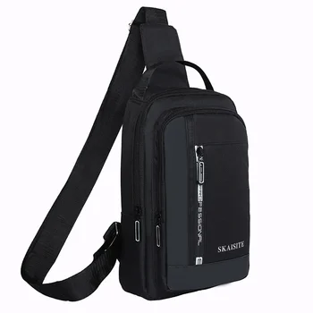 Мужские противоугонные USB-повседневные сумки через плечо, дорожные спортивные сумки на открытом воздухе, сумка-мессенджер через плечо, нагрудная подвесная сумка для мужчин