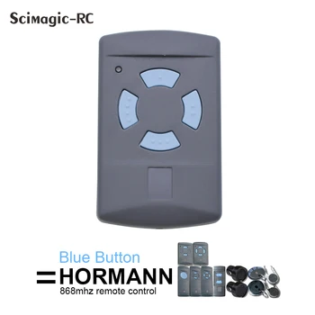 Новейший пульт дистанционного управления воротами Hormann 868 МГц Ручной передатчик для самостоятельного копирования Синяя кнопка 868 HORMANN Гаражный пульт дистанционного управления с батареей