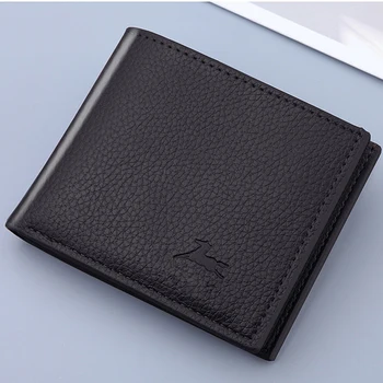 Новый мужской деловой кошелек из искусственной кожи, короткий кошелек, мужская сумка для карт, ID Clip Zero Wallet для мужчин