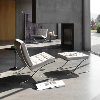 Односпальное кресло современный минималистичный дизайнерский кожаный винтажный повседневный для гостиной