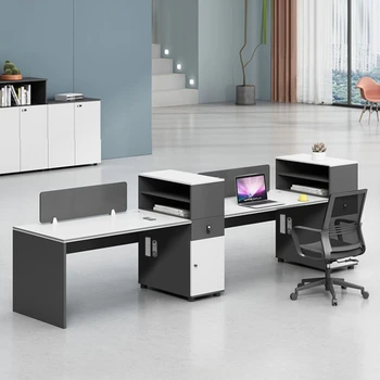 Отдельно стоящий рабочий стол для персонала, Современные письменные принадлежности, рабочий стол для учебы, Простота макияжа, Дизайнерская мебель HD50WD