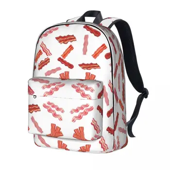 Подарки с рисунком Бекона Рюкзак Еда Развлечения Походные Рюкзаки Молодежный дизайн Дышащие Школьные сумки Стильный рюкзак Рождественский подарок