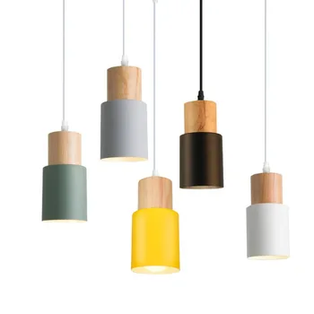 Подвесные светильники Nordic LED, современные деревянные подвесные светильники в стиле Лофт для столовой, гостиной, ресторана, спальни, украшения дома