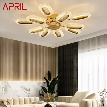 Потолочный светильник APRIL Nordic Creative Gold Rings Светильники для дома для украшения гостиной и столовой