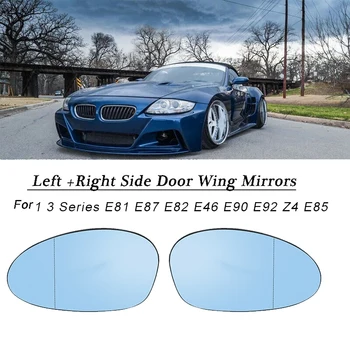 Правое Синее Крыло Дверное Зеркало Зеркало Заднего Вида С Подогревом Стекла для BMW 1-3 Серии E81 E87 E82 E46 E90 E92 Z4 E85