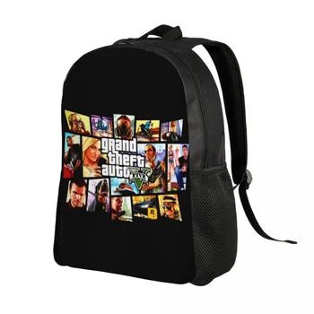 Приключенческая игра Grand Theft Auto Дорожный рюкзак Для мужчин и женщин, школьная компьютерная сумка для книг, сумки для студентов колледжа GTA