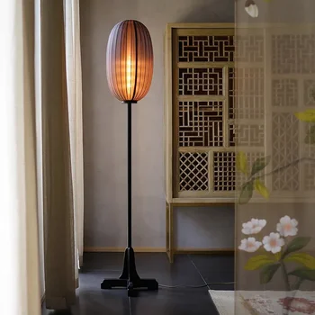Прикроватная тумбочка в стиле Silent Style Дзен, гостиная, кабинет, Ретро-торшер, спальня, Новый китайский стиль