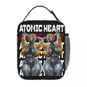 Продукт Atomic Heart Robot Twins Изолированные Сумки Для Ланча Школьная Коробка Для Хранения Продуктов Портативный Всесезонный Охладитель Thermal Bento Box