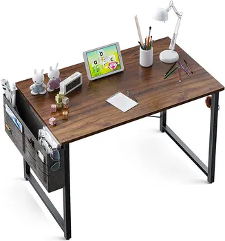 Прочный 31-дюймовый стол для домашнего офиса, рабочий стол, компьютерный письменный стол с сумкой для хранения и крючком для наушников