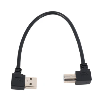 Разъем USB 2.0 под левым углом A к разъему B под левым углом 90 градусов Кабель для принтера и сканера 20 см