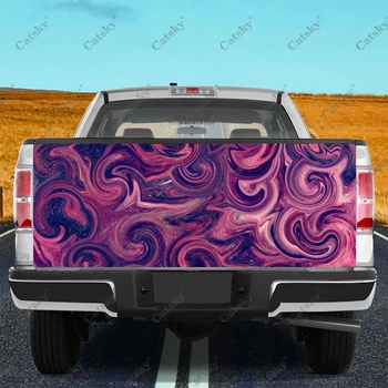 Розовые абстрактные наклейки для грузовиков Наклейка на крышку багажника грузовика, наклейки на бампер с графикой для легковых автомобилей грузовиков внедорожников