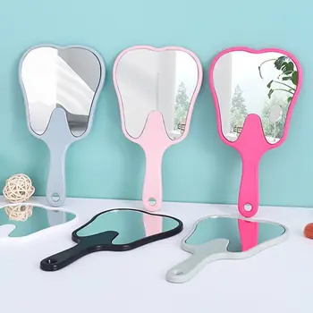Ручное зеркало в форме зуба 1ШТ, Милое Зеркало для макияжа, Прочные Стоматологические Зеркала высокой четкости, Подарки