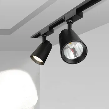Светодиодный трековый светильник Потолочный прожектор трековая лампа рельсовый светильник 20 Вт 30 Вт 40 Вт высокой мощности для гостиной, магазина, кухни