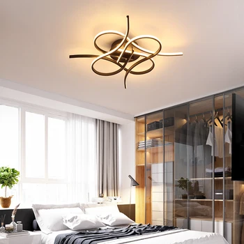 Скандинавская гостиная, современная минималистичная небольшая квартира, спальня, книжная комната, творческая личность, потолочные светильники в форме светодиодов WF1016
