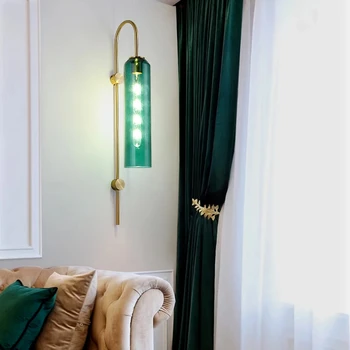 Скандинавский современный светодиодный внутренний настенный светильник со стеклянным абажуром, бра, подвесной потолочный светильник, люстра для прикроватной тумбочки, спальни, кухни, комнаты