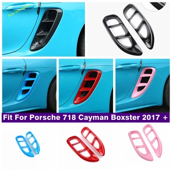 Сторона двигателя, воздушный поток, крыло, Впускной капот, отделка вентиляционного отверстия, подходит для Porsche 718 Cayman Boxster 2017 - 2021 Аксессуары
