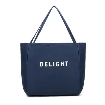 Сумка через плечо, большая вместительная холщовая сумка с надписью, модный тренд, маленькая свежая сумка-тоут, сумка для покупок