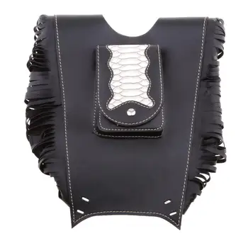 Универсальная сумка для крышки бака мотоцикла из искусственной кожи черного цвета, водонепроницаемая