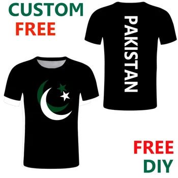Футболка с флагом Пакистана, футболки на заказ, сделай САМ, Имя, Номер, фото, рубашка, Пакистанская футбольная майка, Повседневная одежда с круглым воротником.